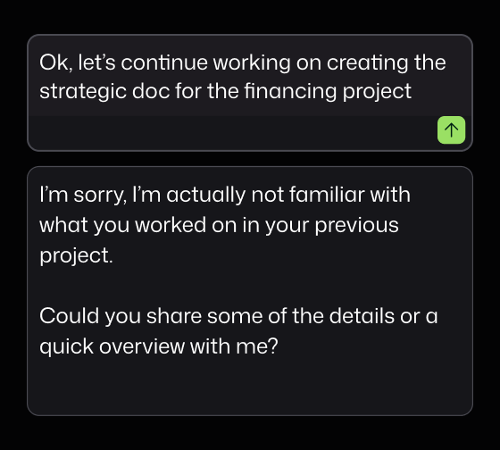 AI forgets everything