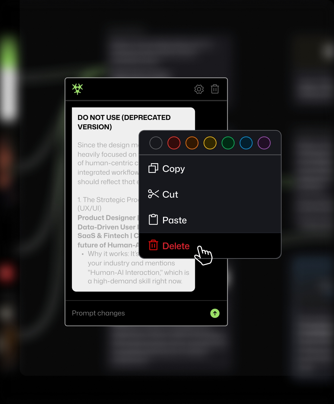 Edit the canvas directly